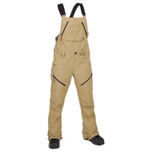 Volcom Tan Snow Bib Overalls Women's Small